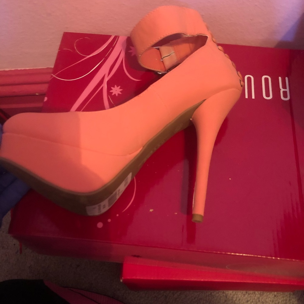 Pink corset heels
